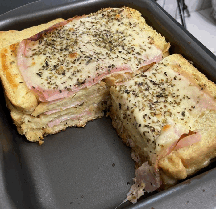 Sanduíche de Forno rápido e fácil