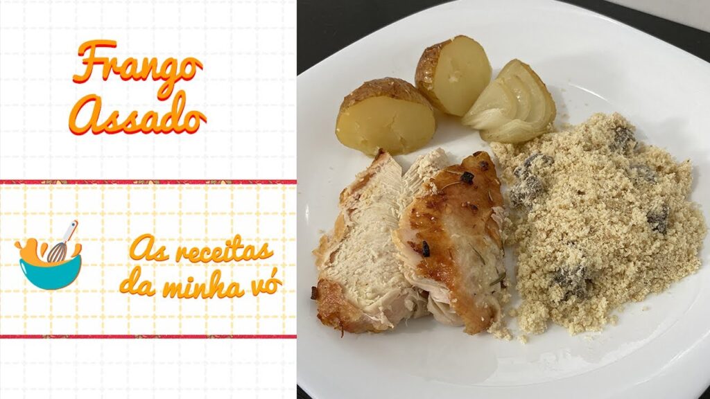 Frango Assado com Farofa de Miúdos